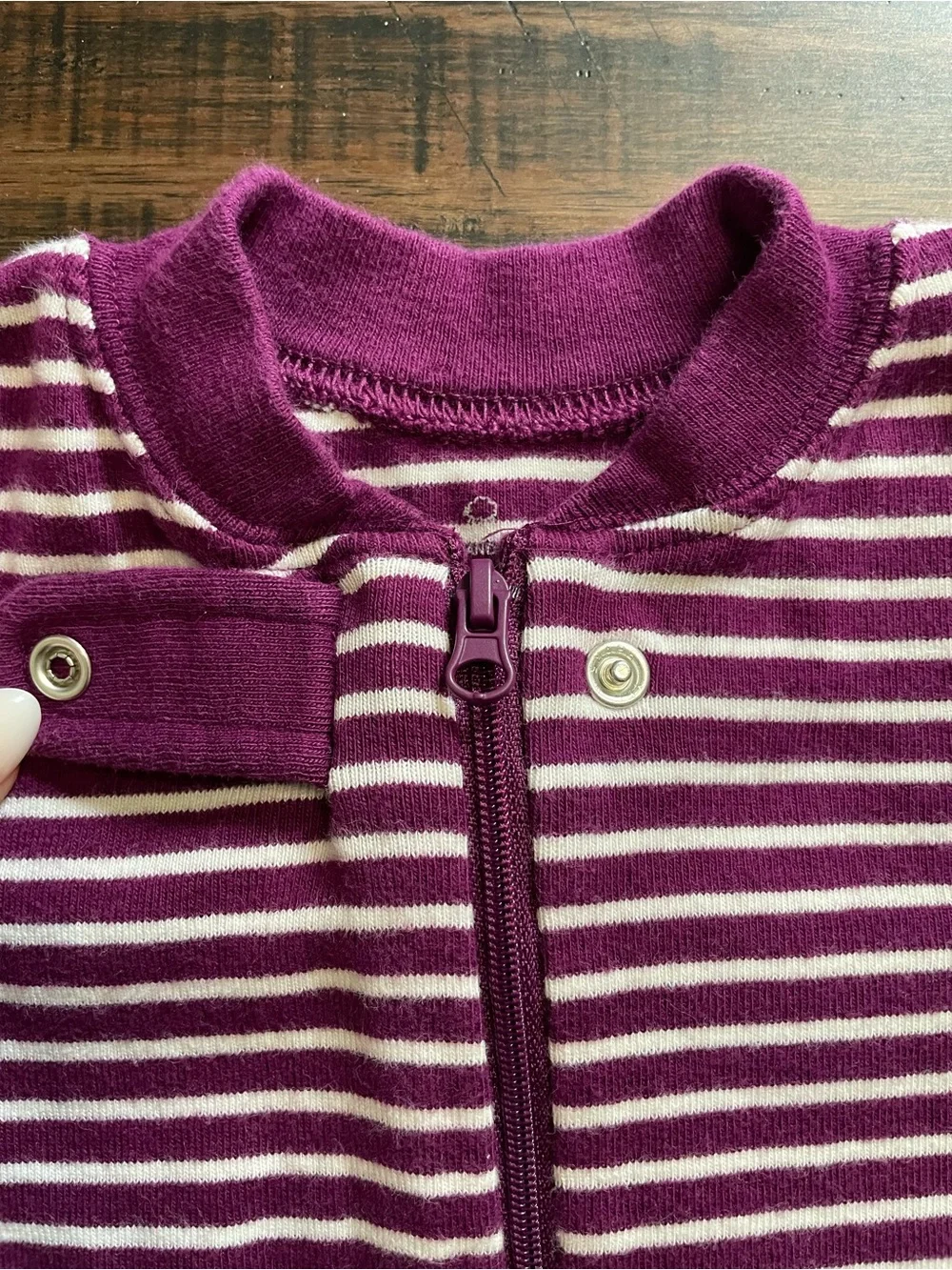 Hanna Andersson Striped Organic Cotton One Piece Sleeper